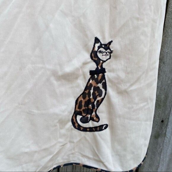 Vintage 60s 1960s Vanity Fair cheetah print cat nylon skirt slip small - Picture 2 of 9